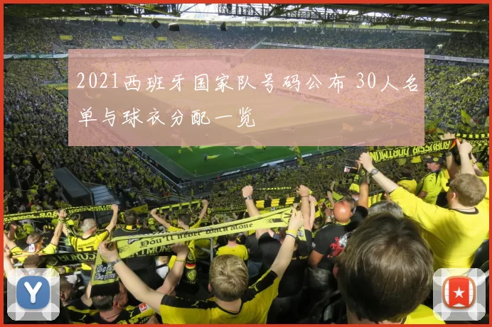 2021西班牙国家队号码公布 30人名单与球衣分配一览
